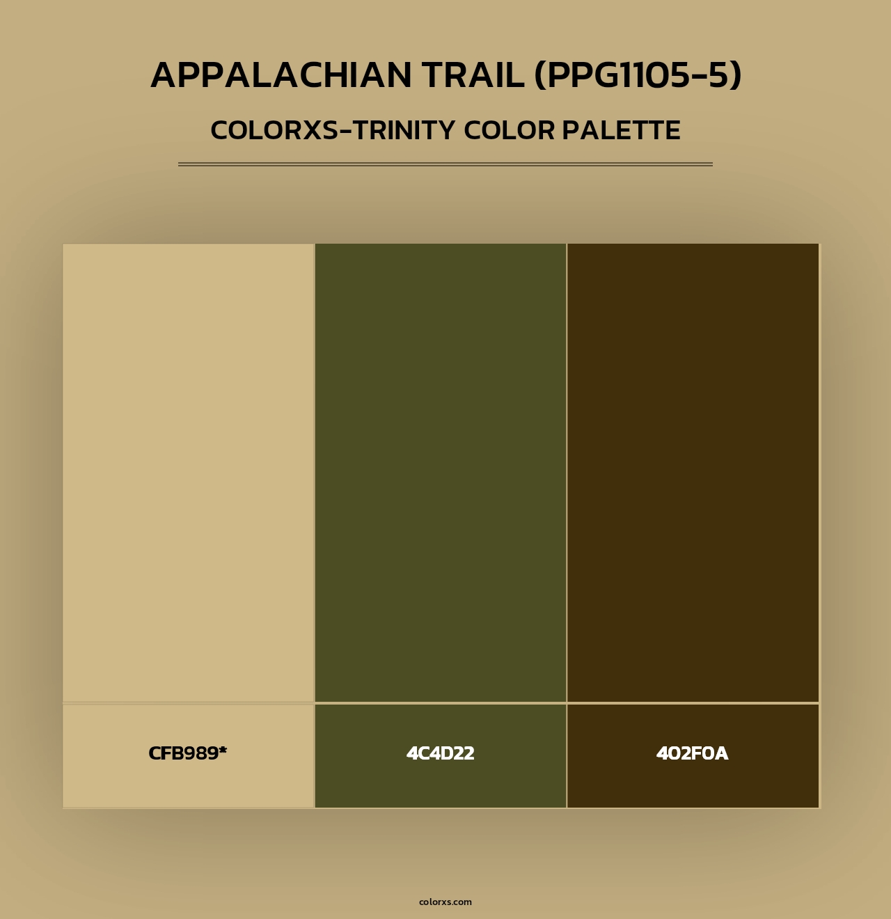 Appalachian Trail (PPG1105-5) - Colorxs Trinity Palette