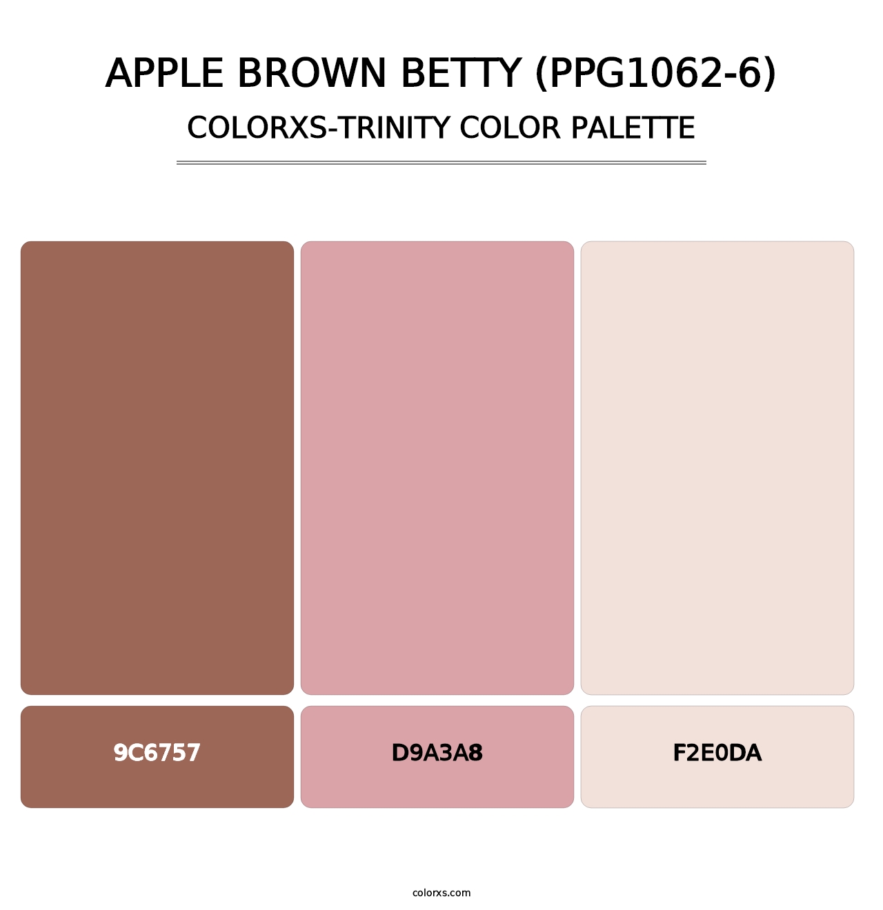 Apple Brown Betty (PPG1062-6) - Colorxs Trinity Palette