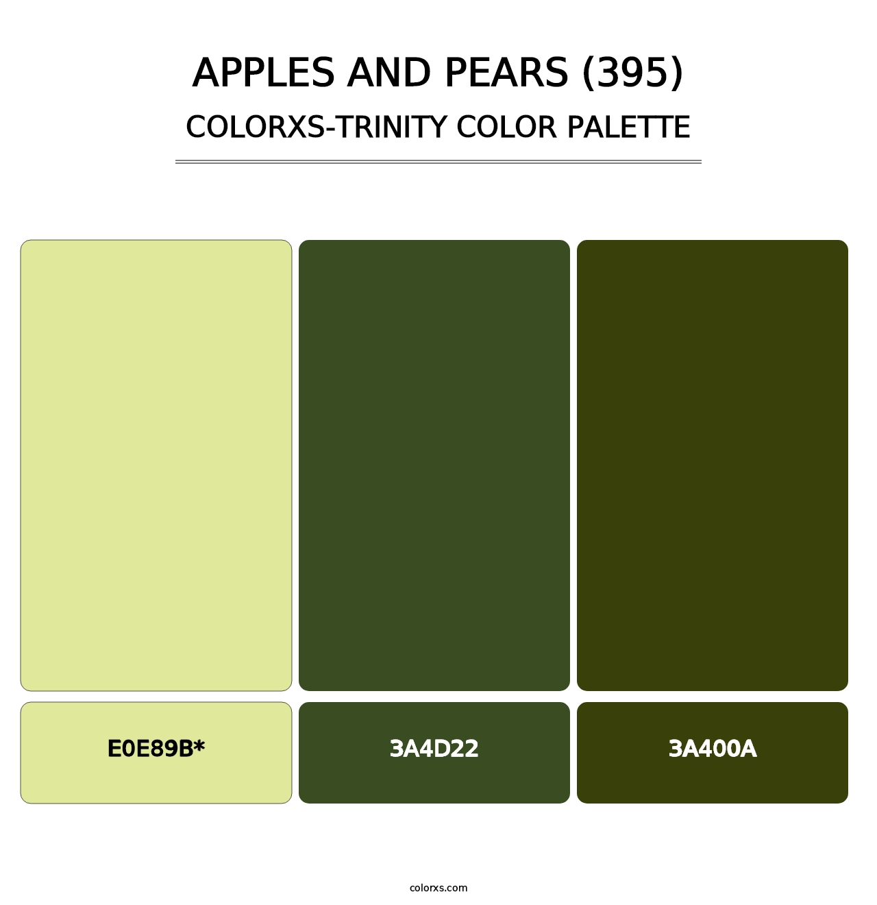 Apples and Pears (395) - Colorxs Trinity Palette