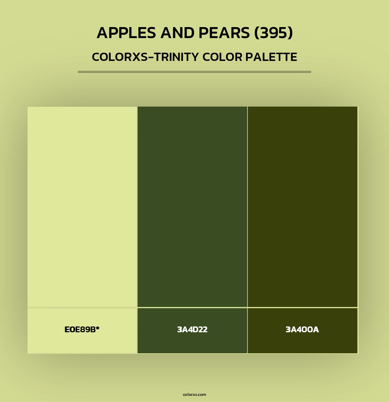 Apples and Pears (395) - Colorxs Trinity Palette