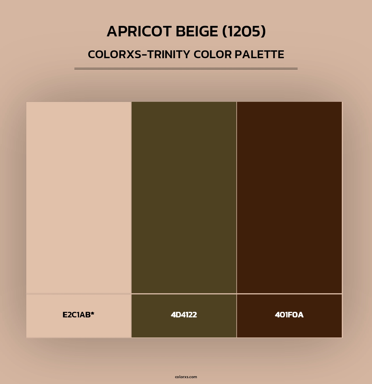Apricot Beige (1205) - Colorxs Trinity Palette