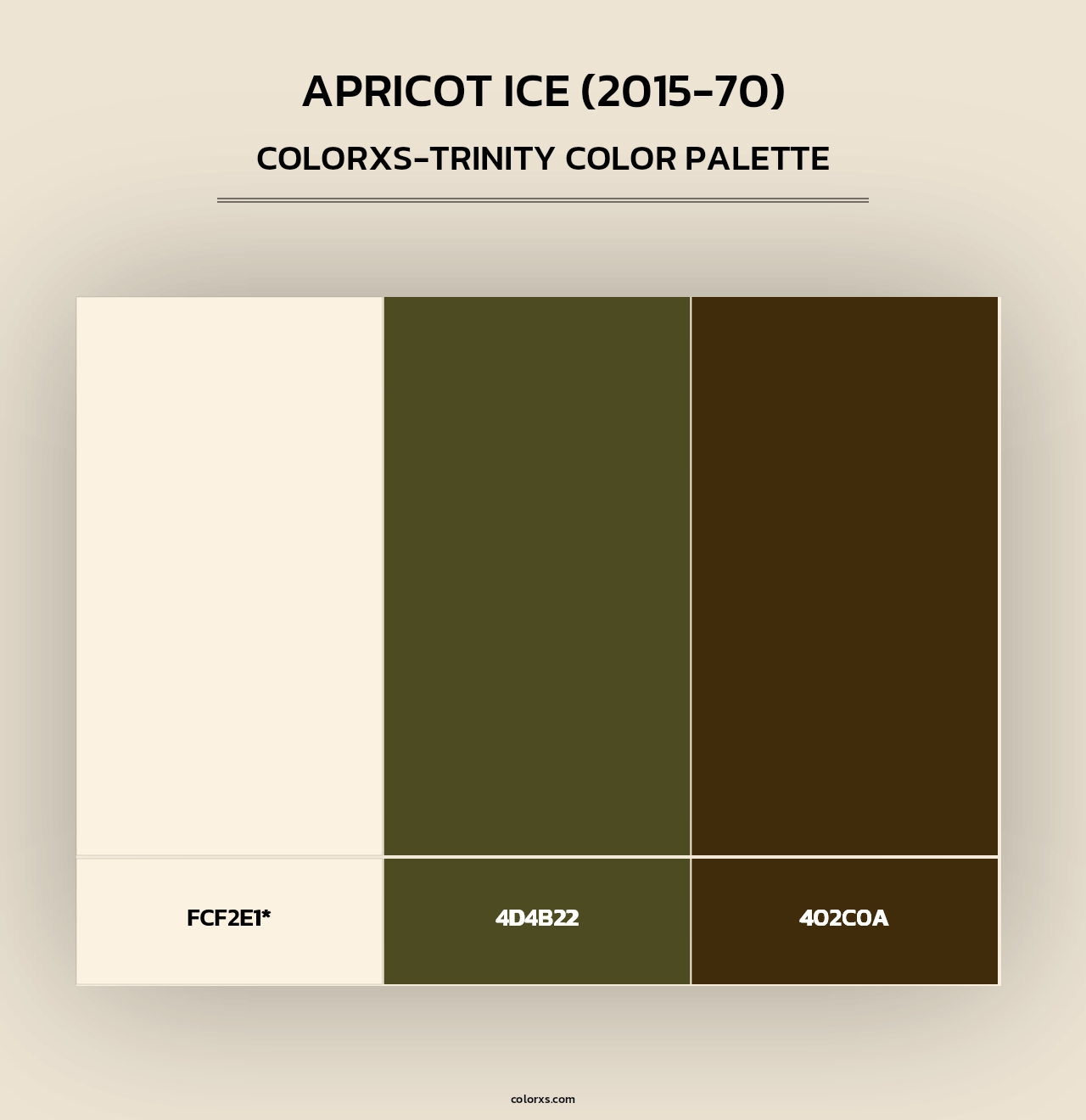 Apricot Ice (2015-70) - Colorxs Trinity Palette