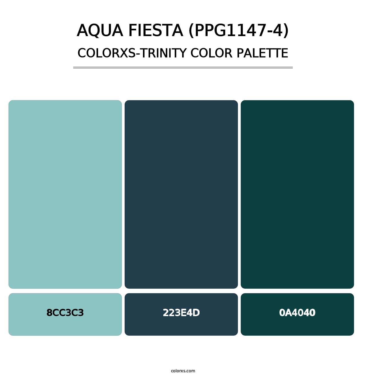 Aqua Fiesta (PPG1147-4) - Colorxs Trinity Palette