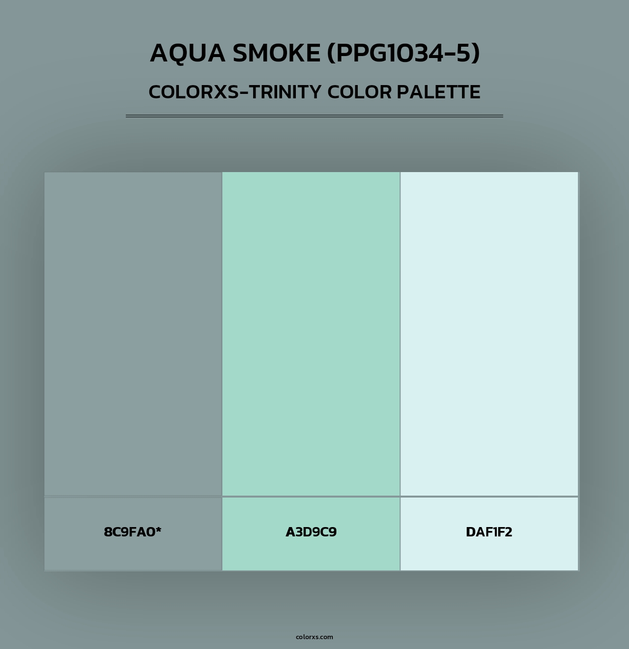 Aqua Smoke (PPG1034-5) - Colorxs Trinity Palette