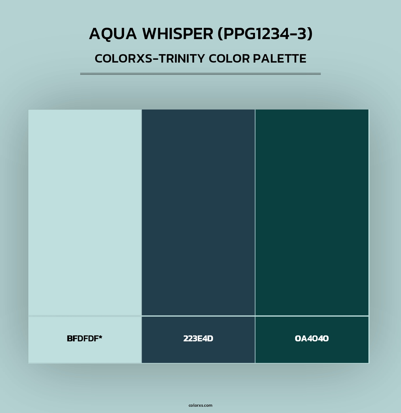 Aqua Whisper (PPG1234-3) - Colorxs Trinity Palette