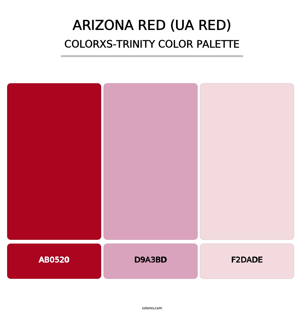 Arizona Red (UA Red) - Colorxs Trinity Palette