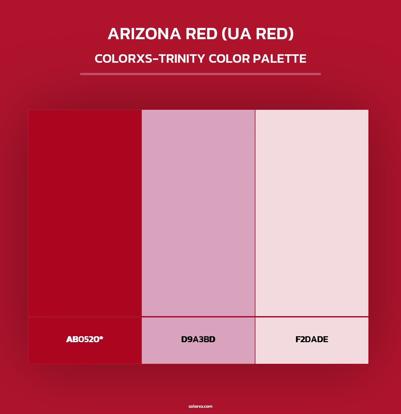Arizona Red (UA Red) - Colorxs Trinity Palette