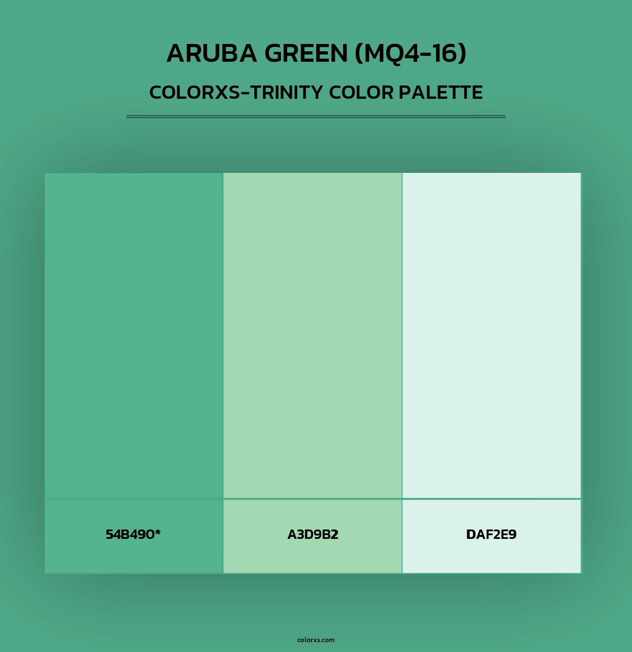 Aruba Green (MQ4-16) - Colorxs Trinity Palette