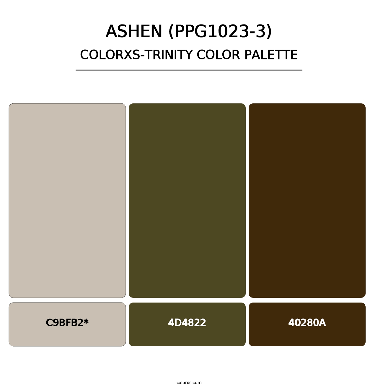 Ashen (PPG1023-3) - Colorxs Trinity Palette