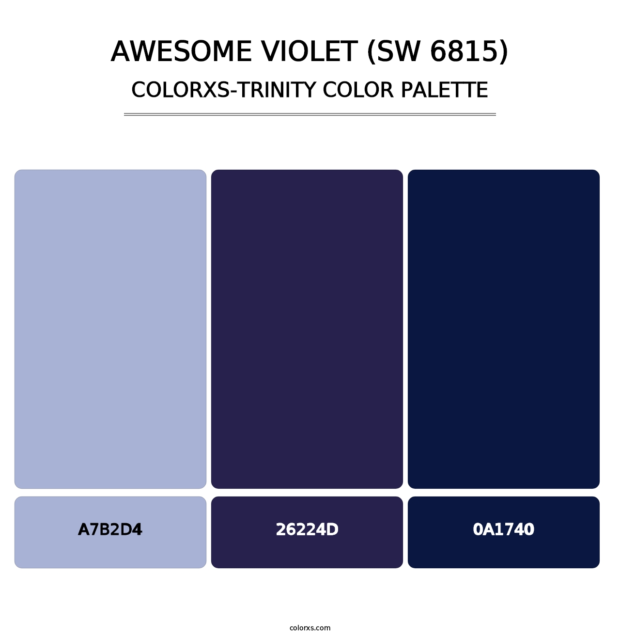 Awesome Violet (SW 6815) - Colorxs Trinity Palette