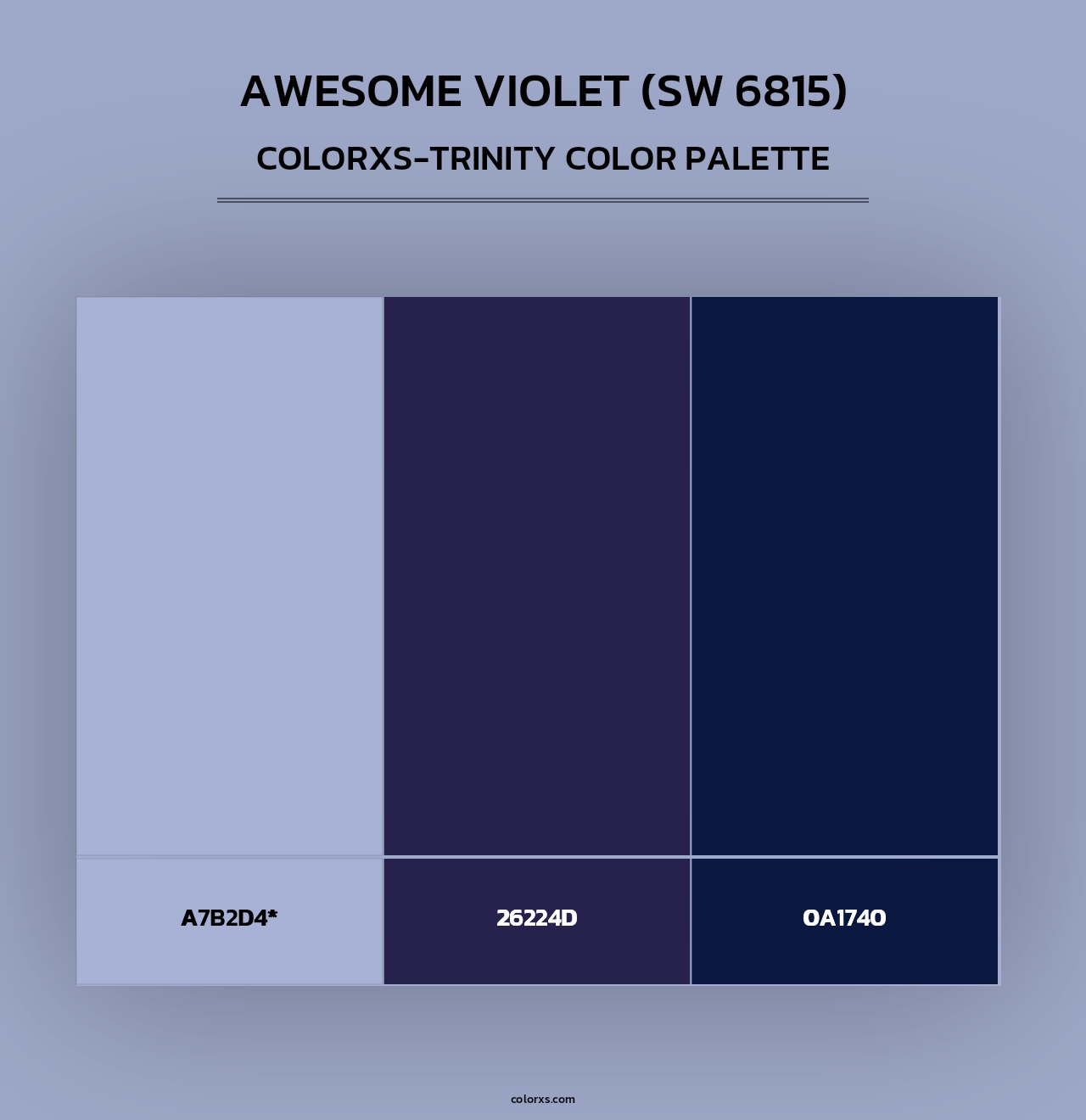 Awesome Violet (SW 6815) - Colorxs Trinity Palette
