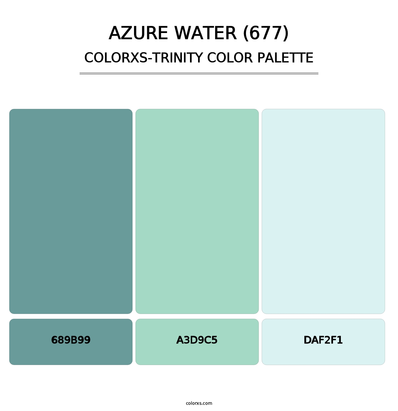 Azure Water (677) - Colorxs Trinity Palette