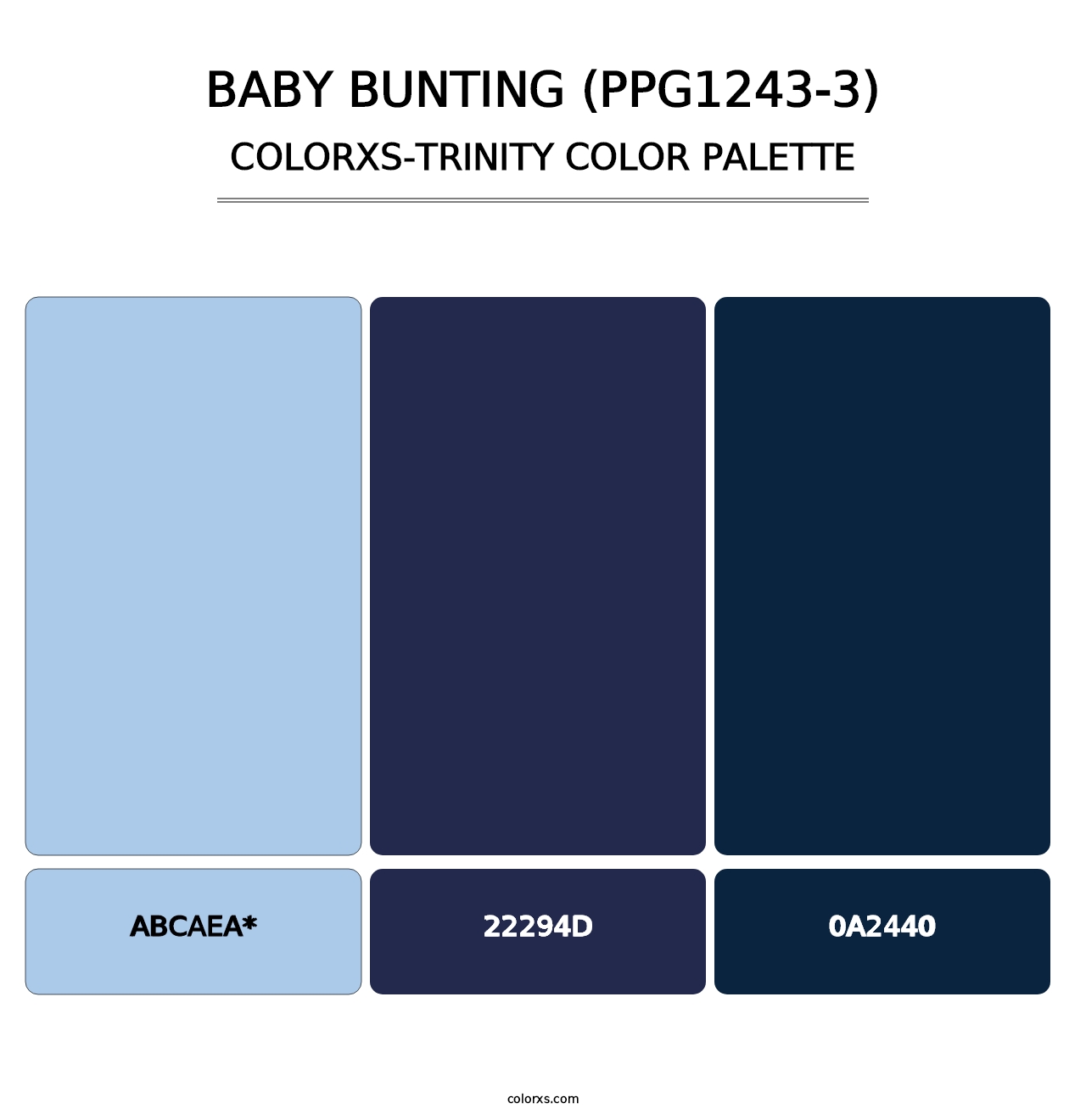 Baby Bunting (PPG1243-3) - Colorxs Trinity Palette
