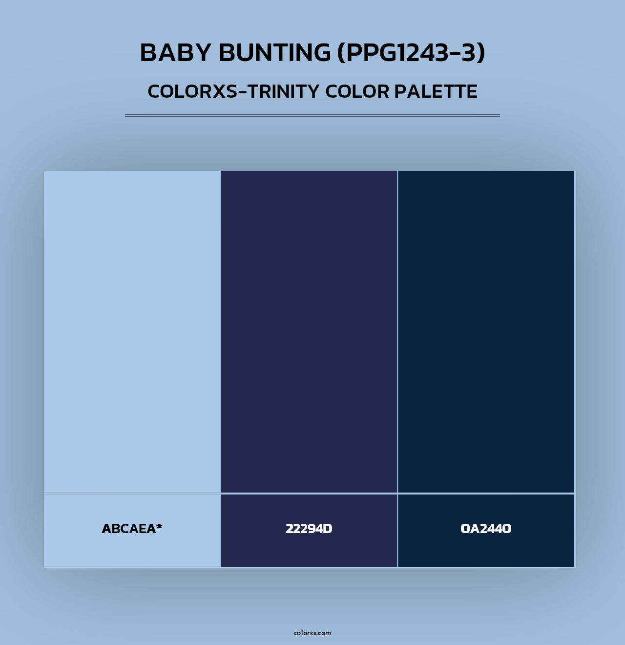 Baby Bunting (PPG1243-3) - Colorxs Trinity Palette