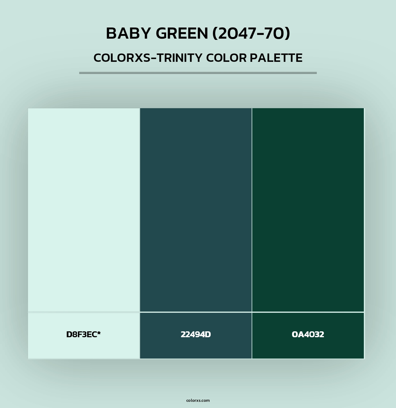 Baby Green (2047-70) - Colorxs Trinity Palette
