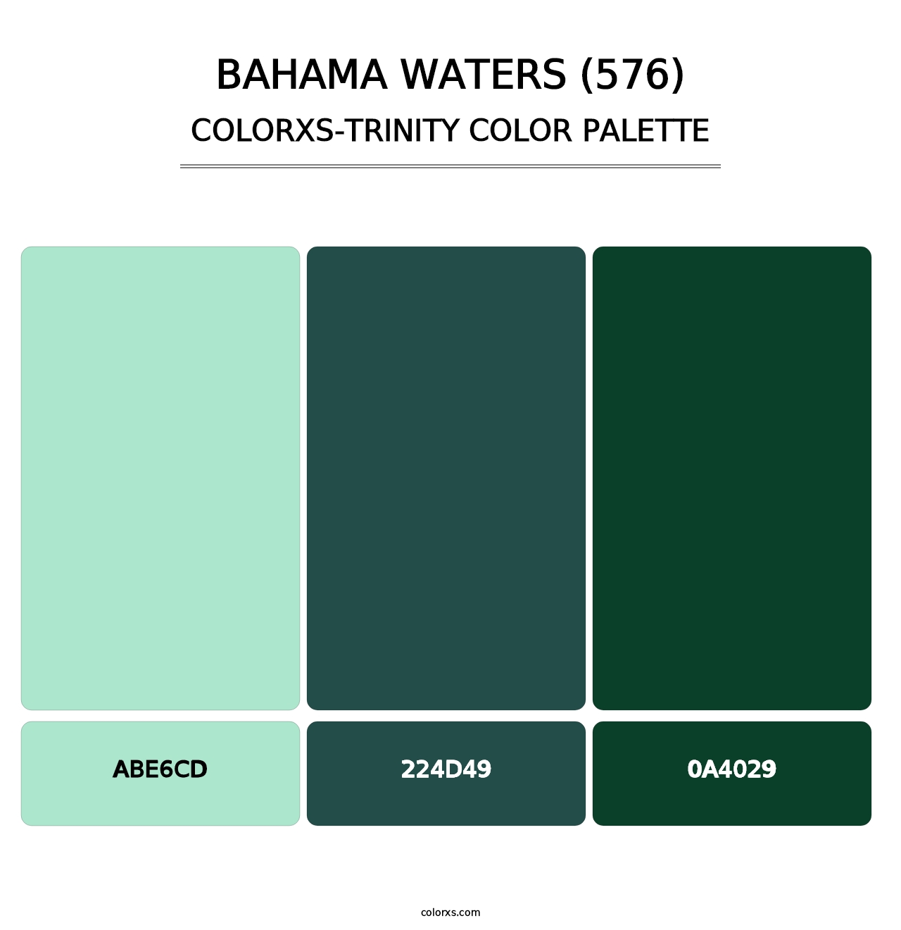 Bahama Waters (576) - Colorxs Trinity Palette