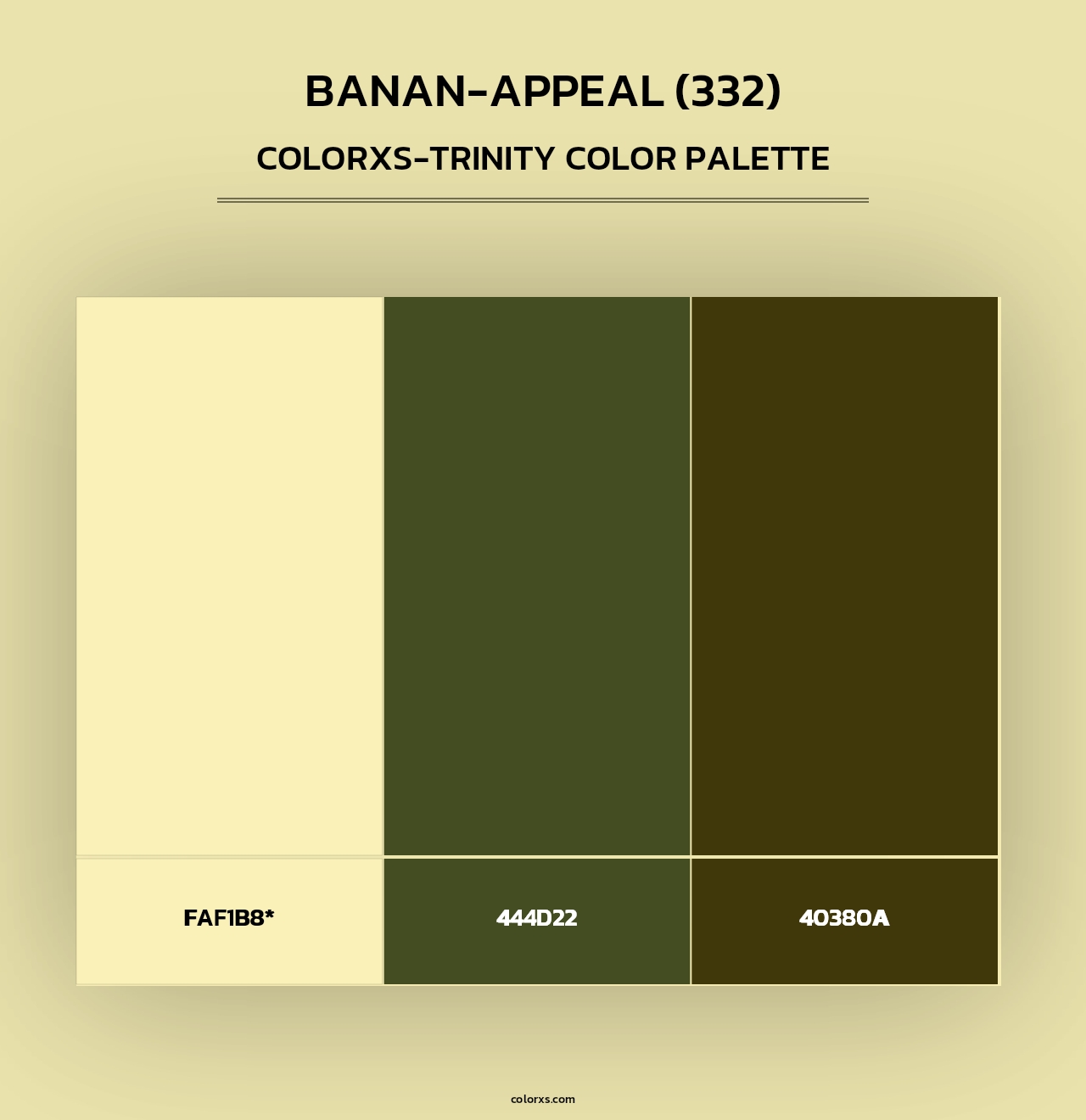 Banan-Appeal (332) - Colorxs Trinity Palette