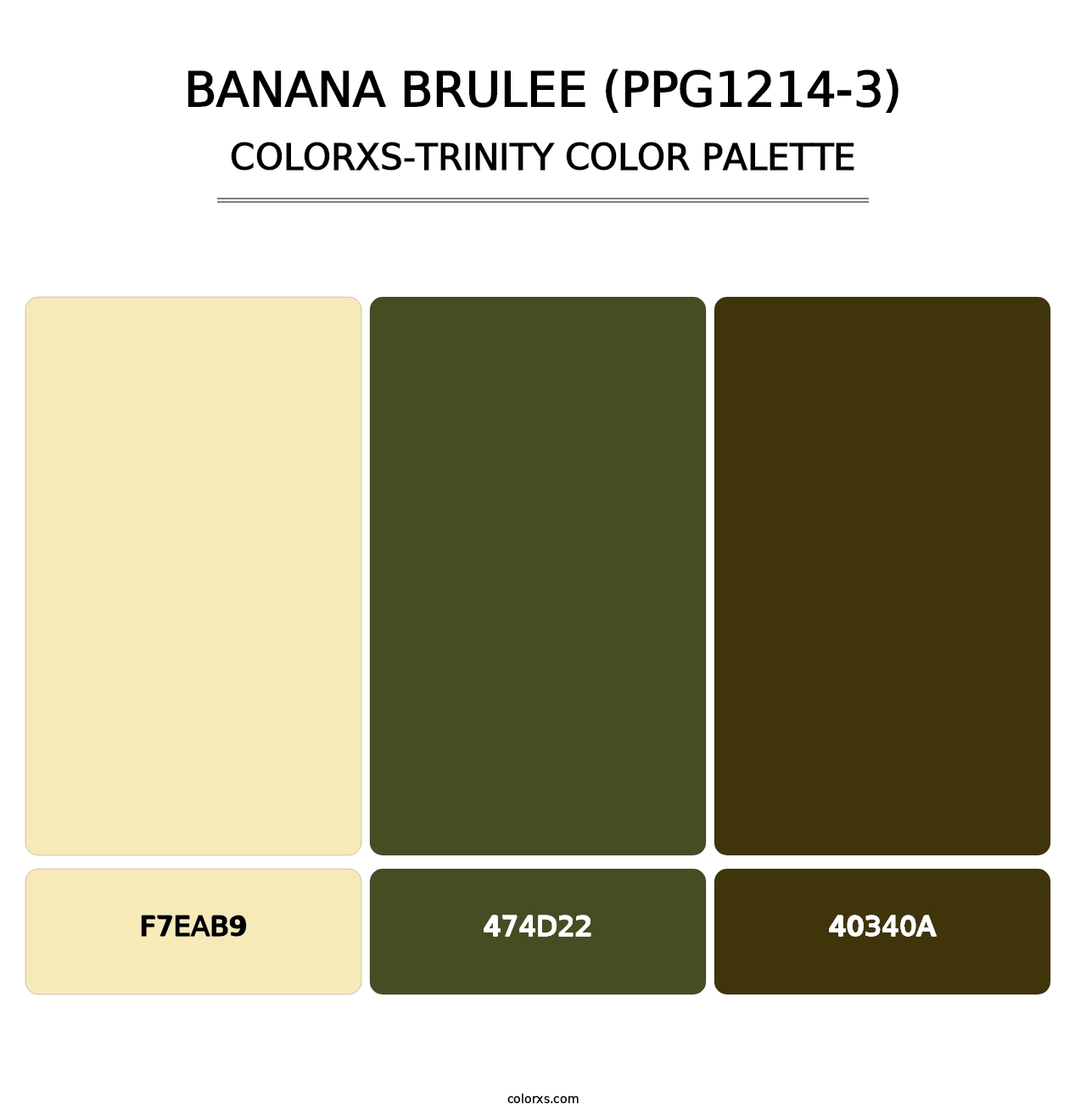 Banana Brulee (PPG1214-3) - Colorxs Trinity Palette