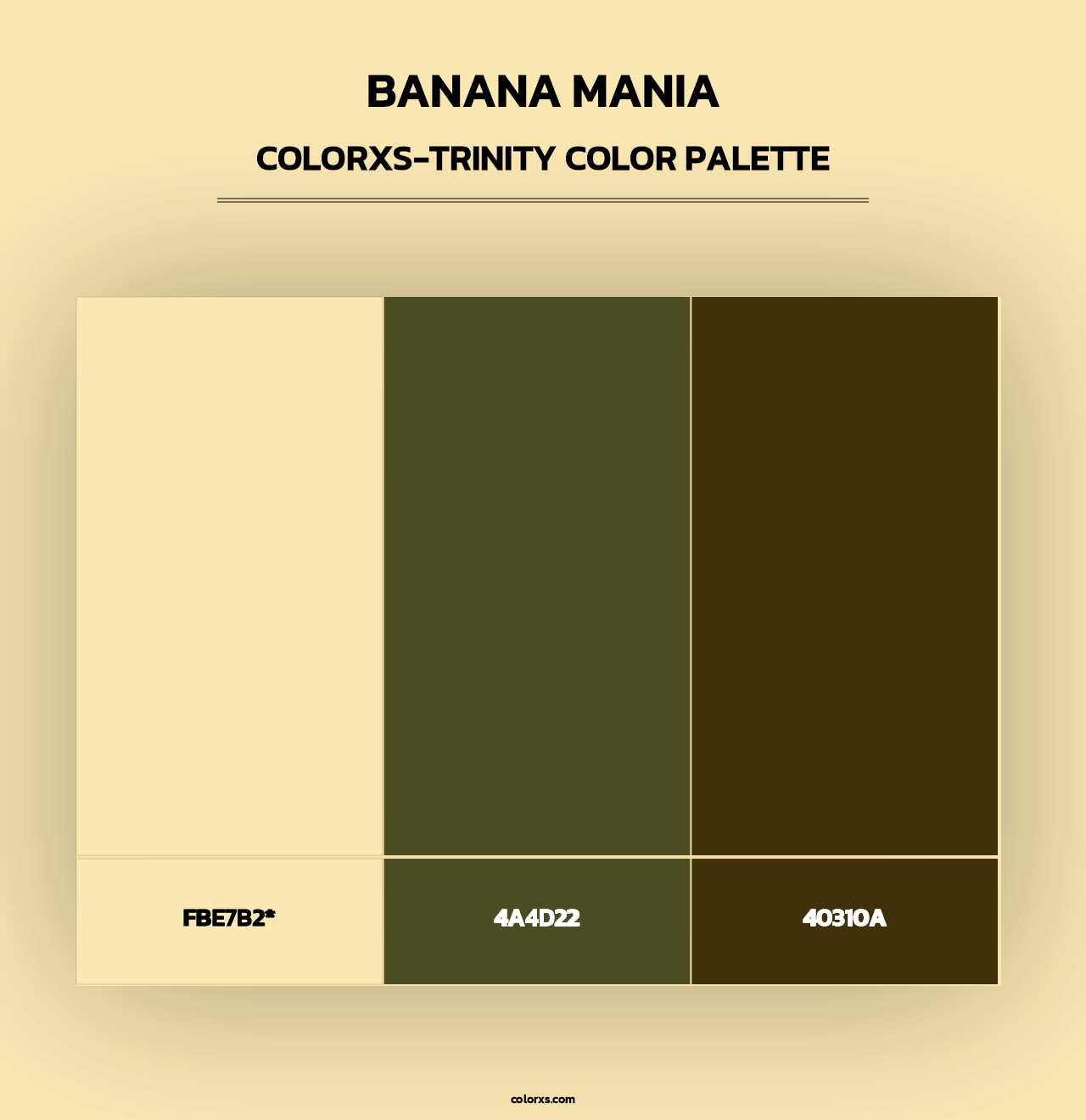 Banana Mania - Colorxs Trinity Palette