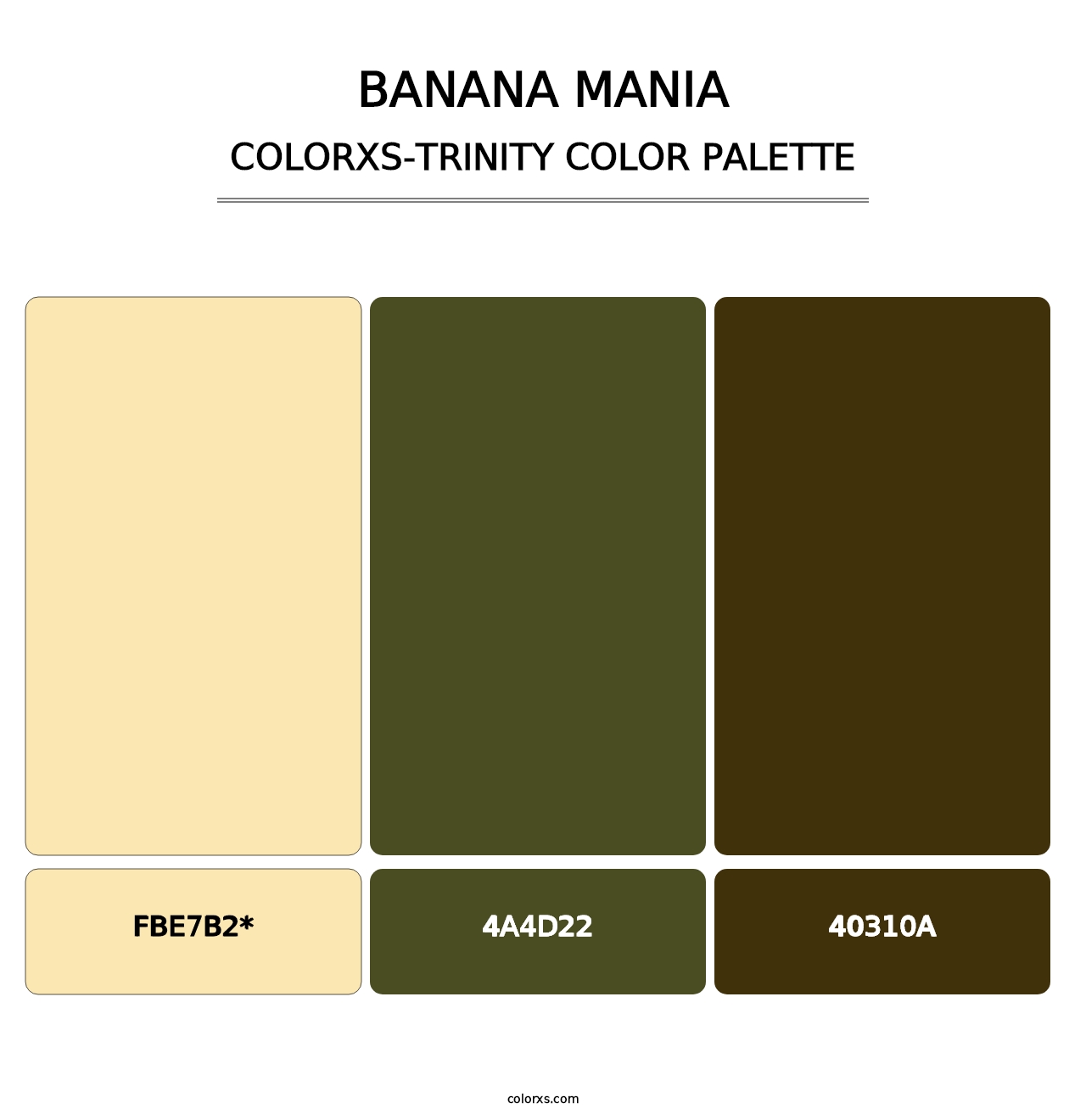 Banana Mania - Colorxs Trinity Palette