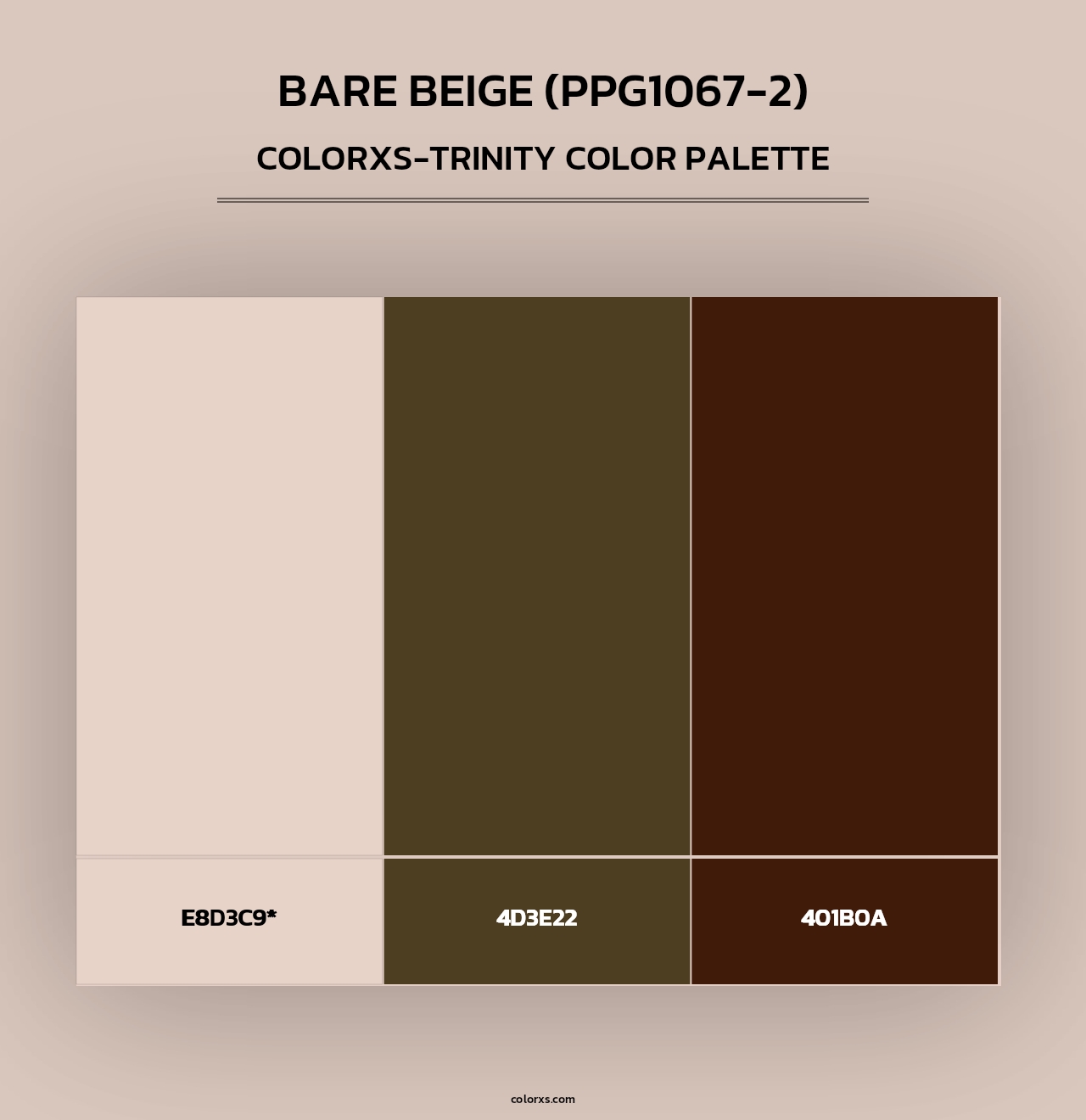 Bare Beige (PPG1067-2) - Colorxs Trinity Palette