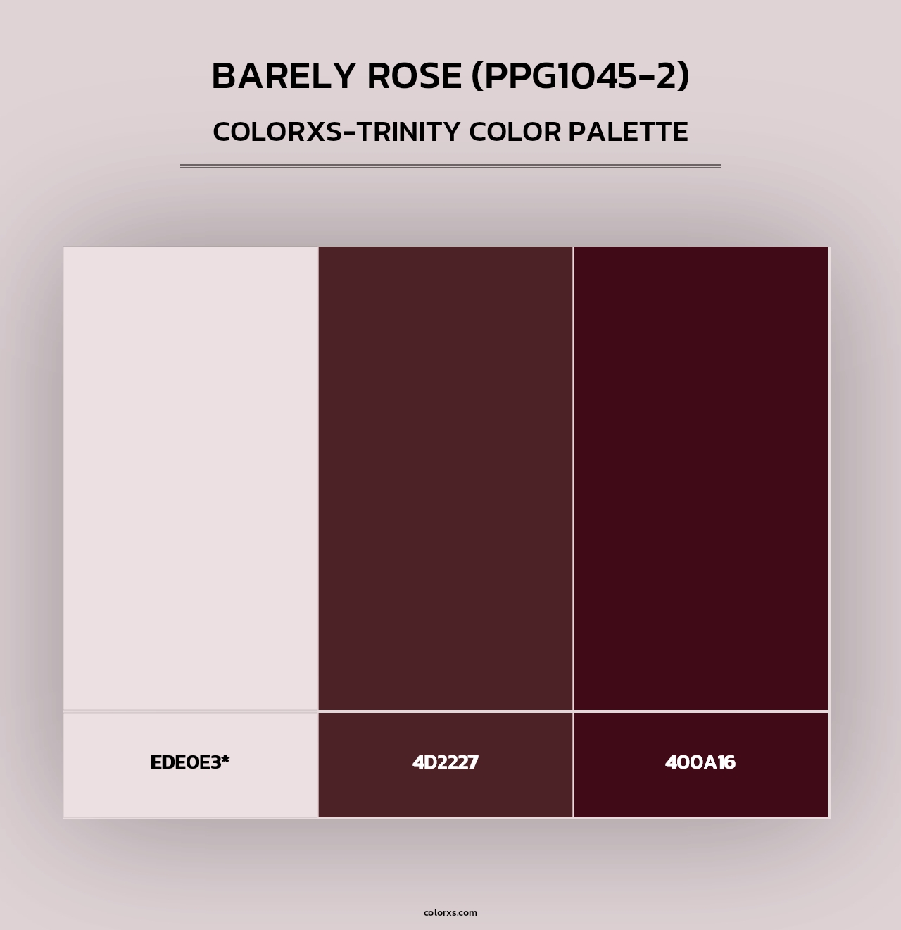 Barely Rose (PPG1045-2) - Colorxs Trinity Palette