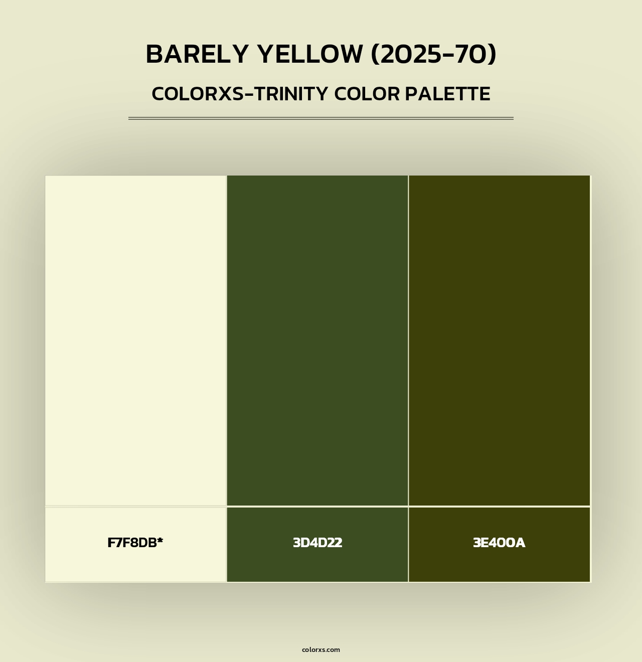 Barely Yellow (2025-70) - Colorxs Trinity Palette