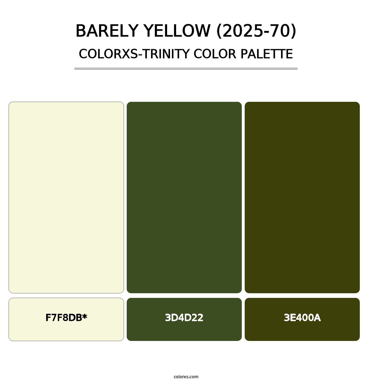 Barely Yellow (2025-70) - Colorxs Trinity Palette