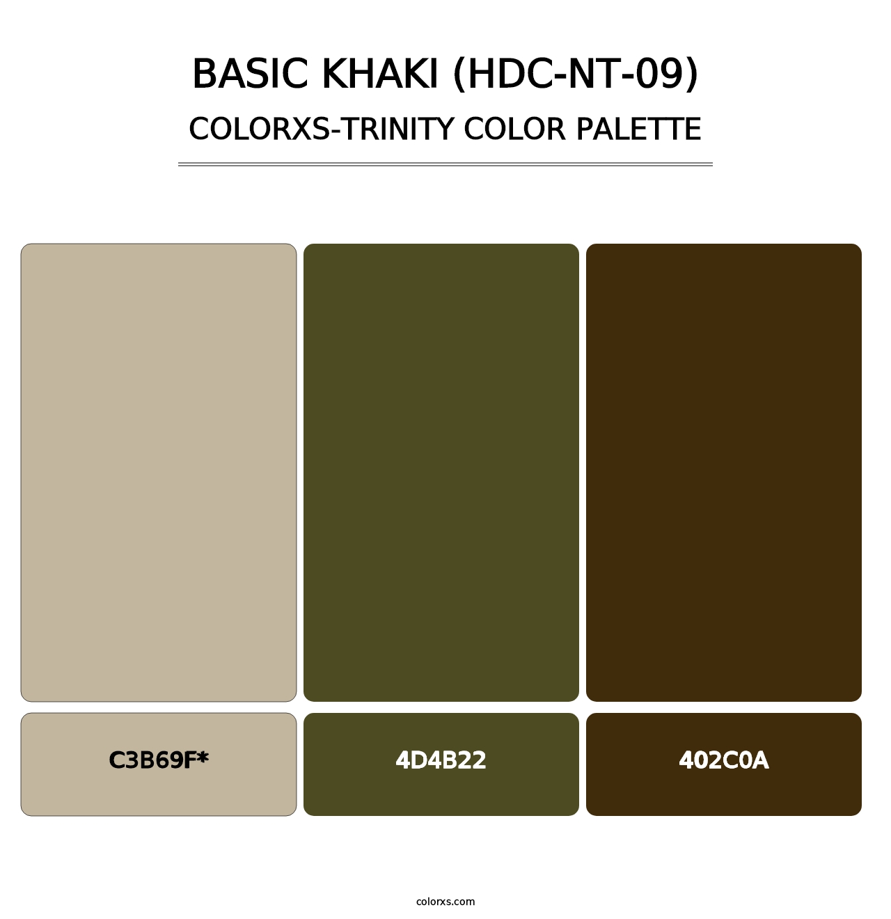 Basic Khaki (HDC-NT-09) - Colorxs Trinity Palette