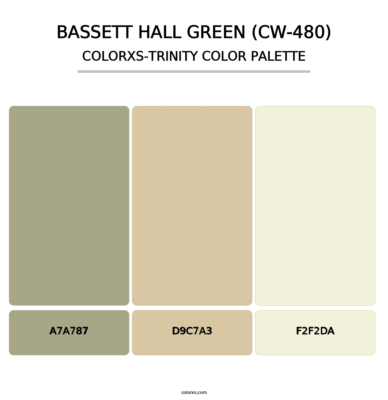Bassett Hall Green (CW-480) - Colorxs Trinity Palette