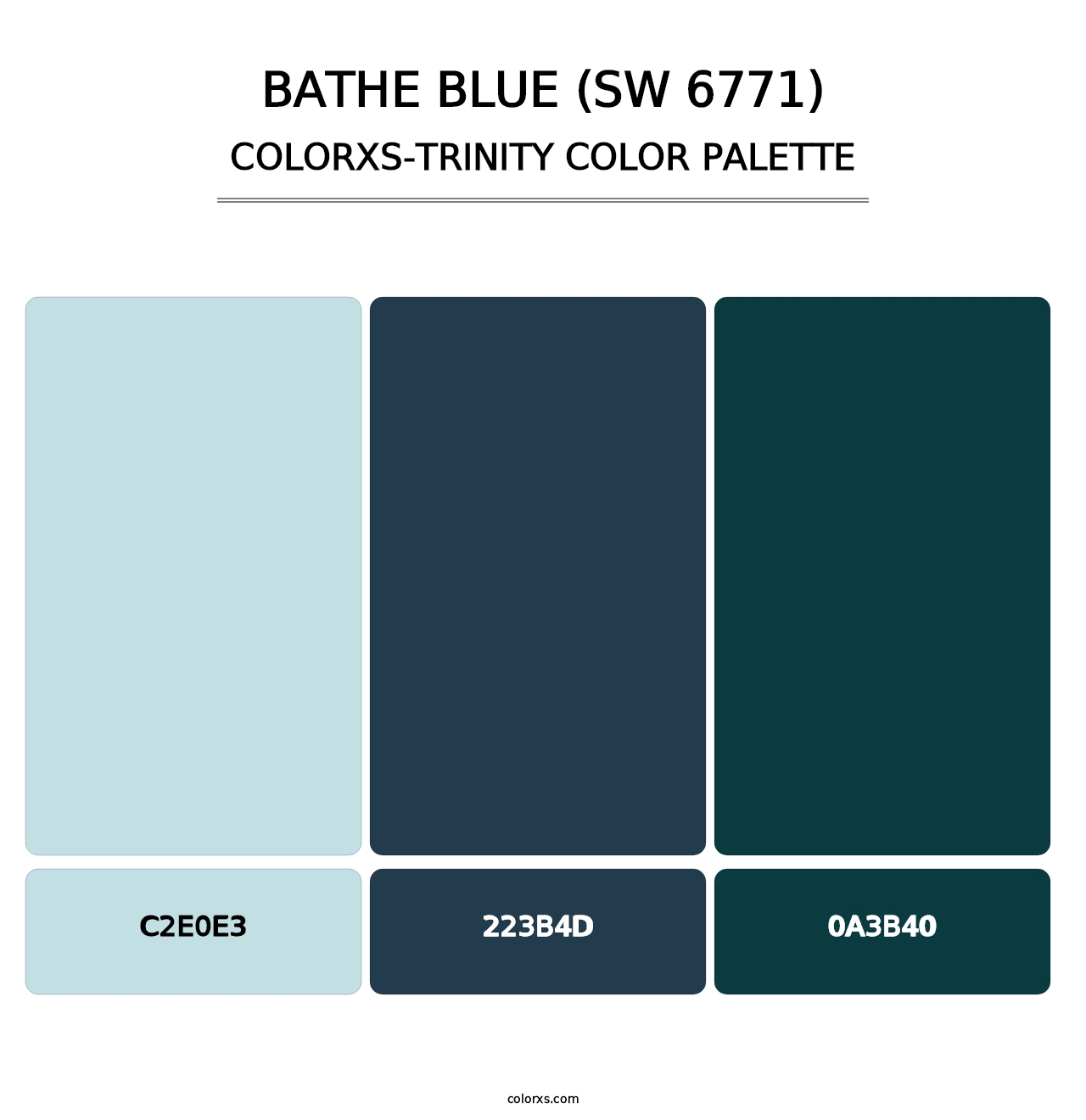 Bathe Blue (SW 6771) - Colorxs Trinity Palette
