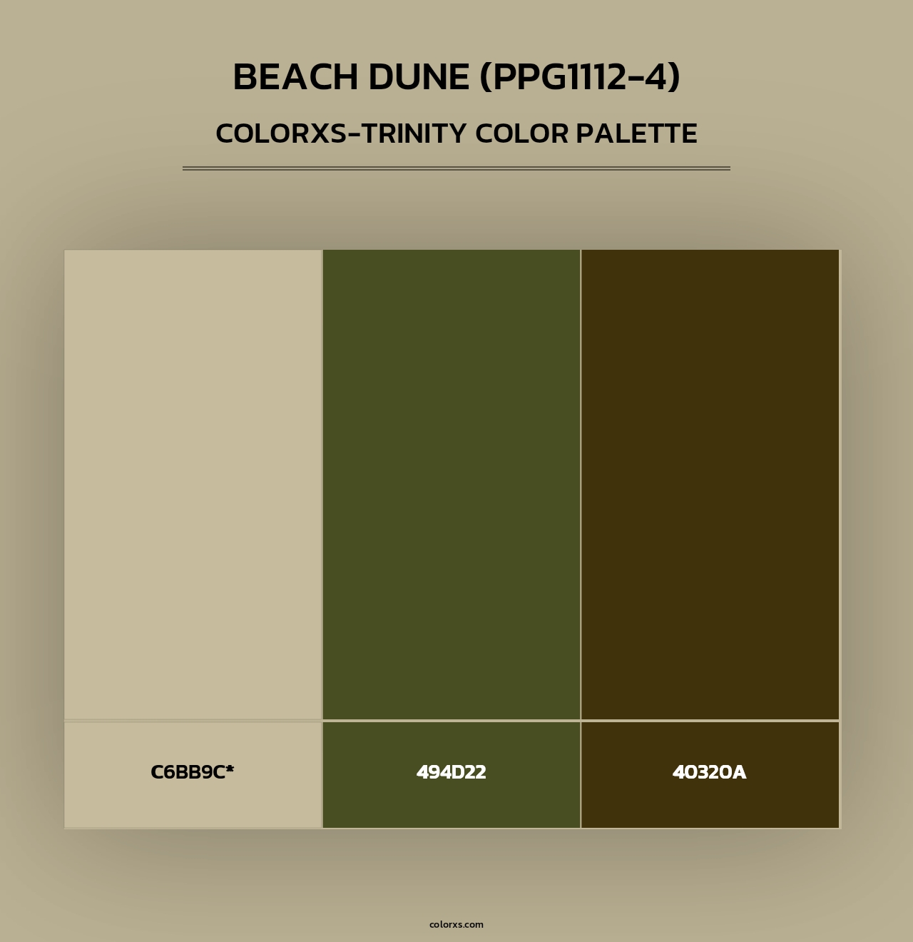 Beach Dune (PPG1112-4) - Colorxs Trinity Palette