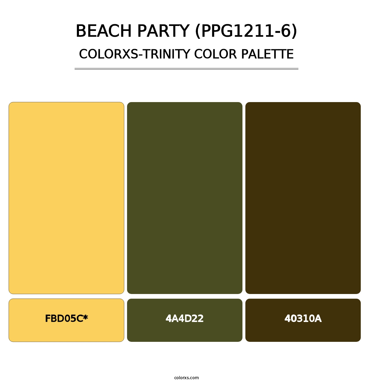 Beach Party (PPG1211-6) - Colorxs Trinity Palette