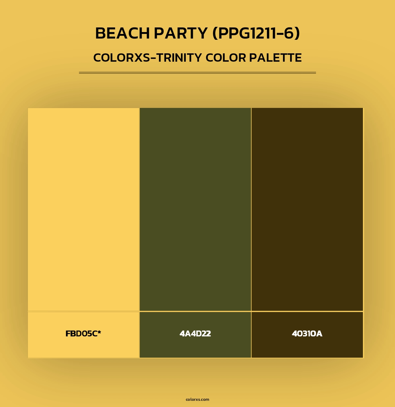Beach Party (PPG1211-6) - Colorxs Trinity Palette