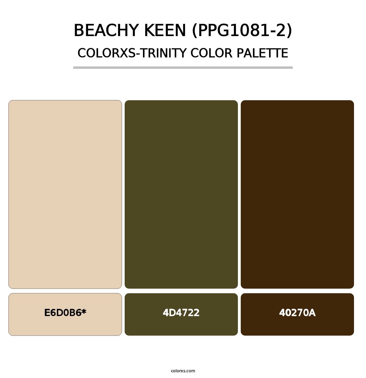 Beachy Keen (PPG1081-2) - Colorxs Trinity Palette