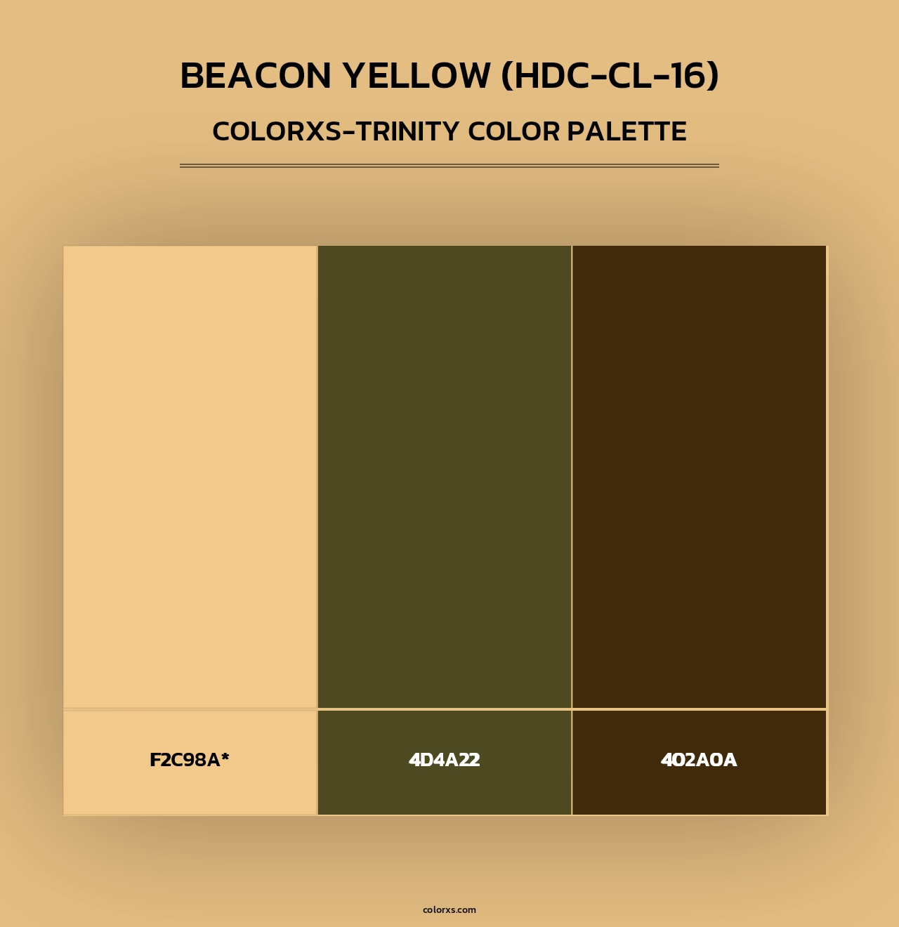 Beacon Yellow (HDC-CL-16) - Colorxs Trinity Palette
