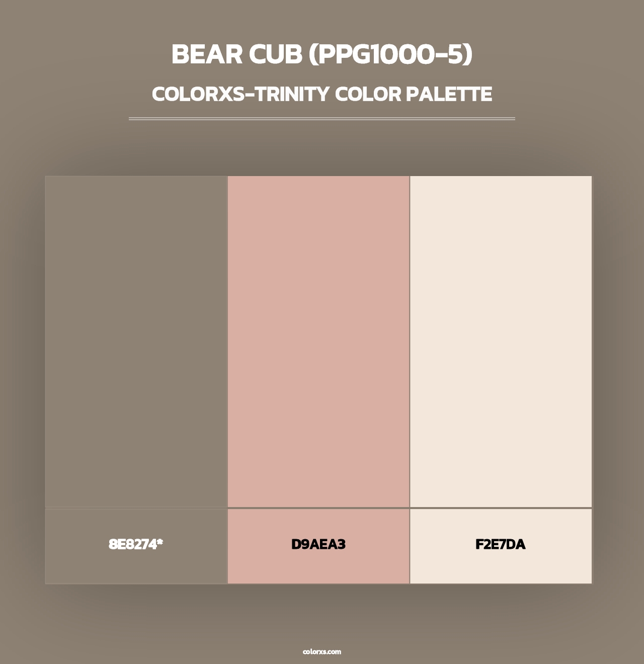 Bear Cub (PPG1000-5) - Colorxs Trinity Palette