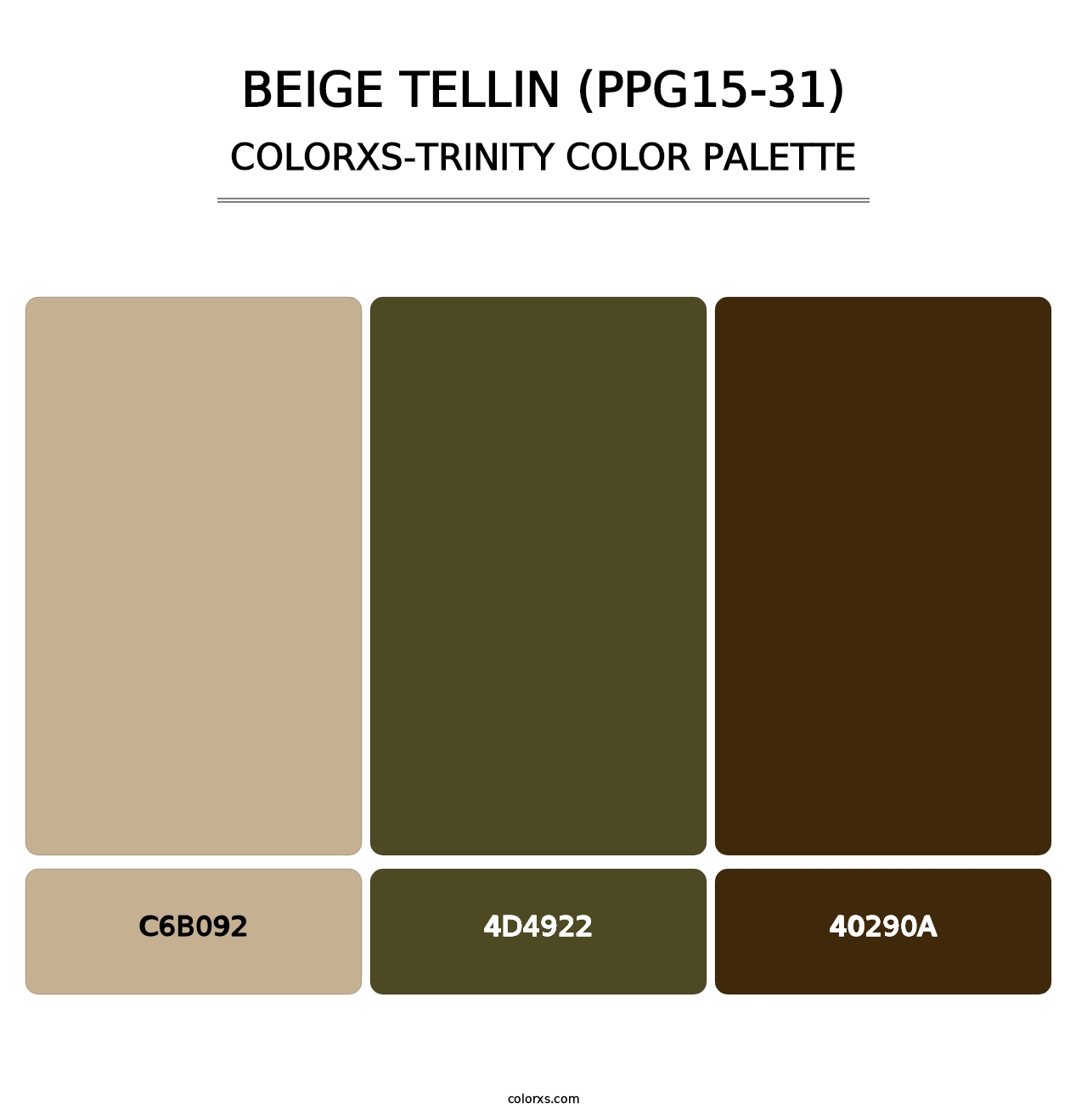 Beige Tellin (PPG15-31) - Colorxs Trinity Palette