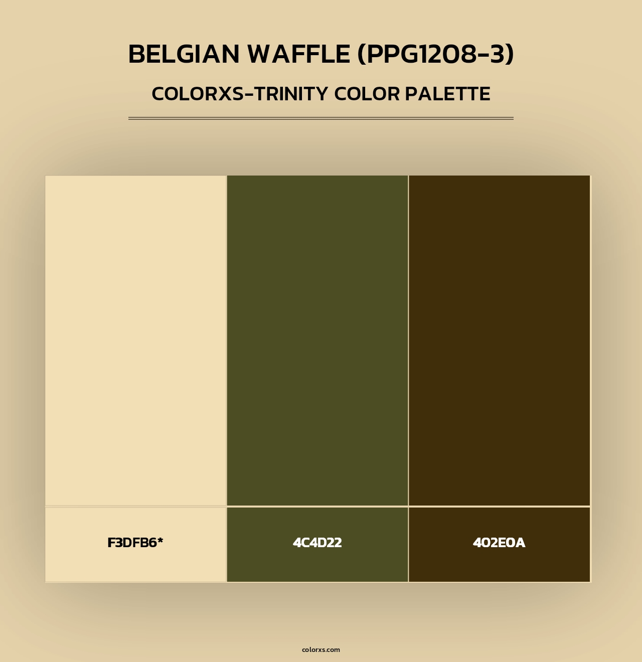 Belgian Waffle (PPG1208-3) - Colorxs Trinity Palette