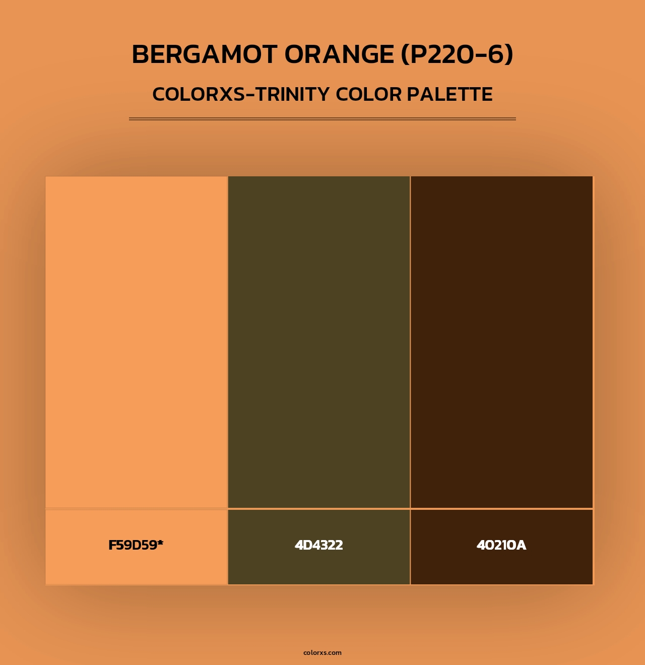 Bergamot Orange (P220-6) - Colorxs Trinity Palette