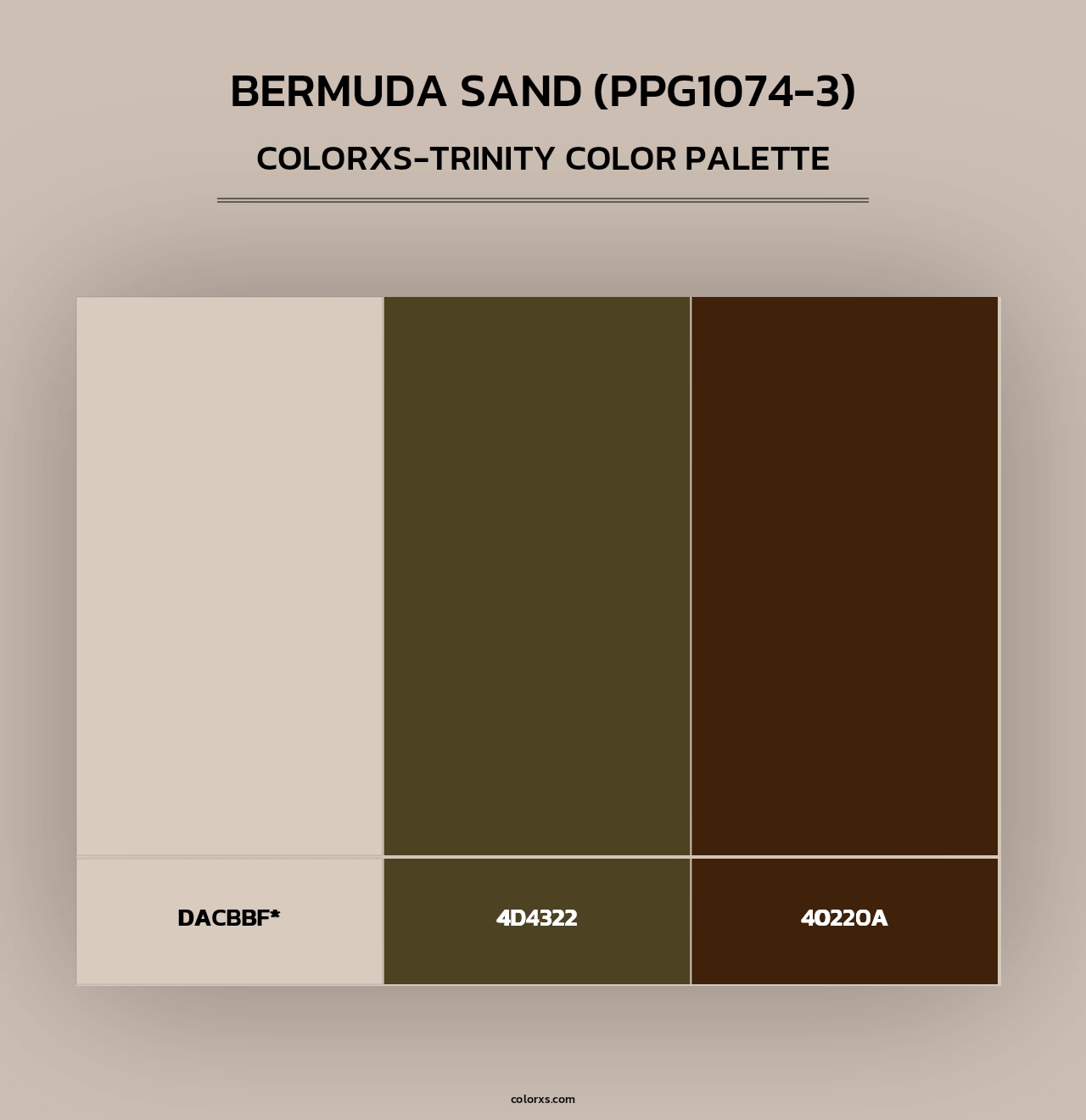 Bermuda Sand (PPG1074-3) - Colorxs Trinity Palette