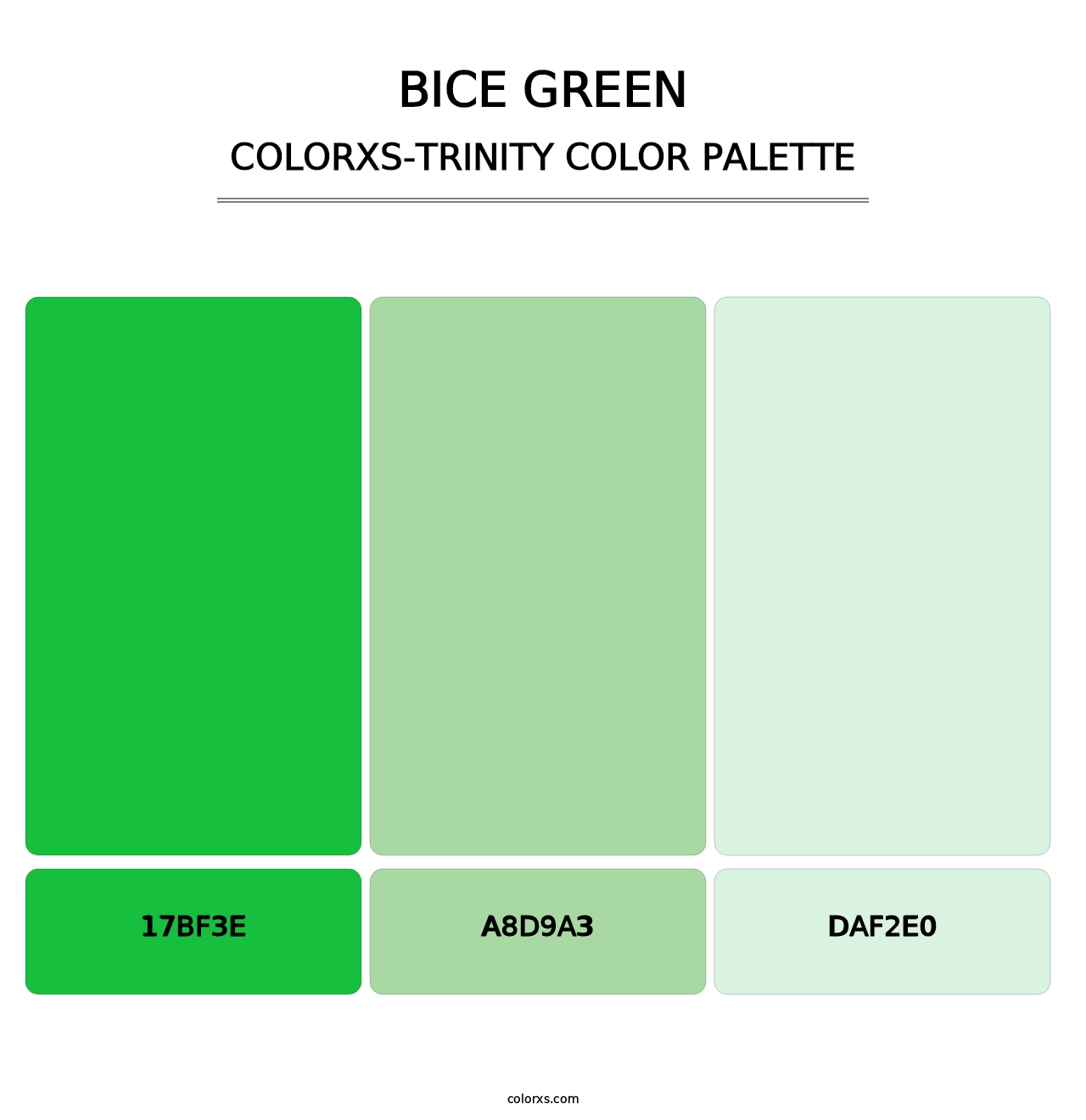 Bice Green - Colorxs Trinity Palette
