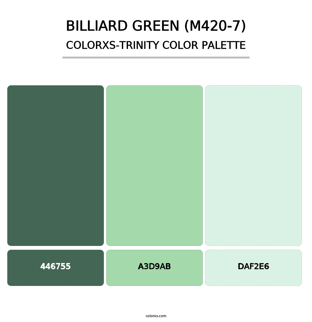 Billiard Green (M420-7) - Colorxs Trinity Palette
