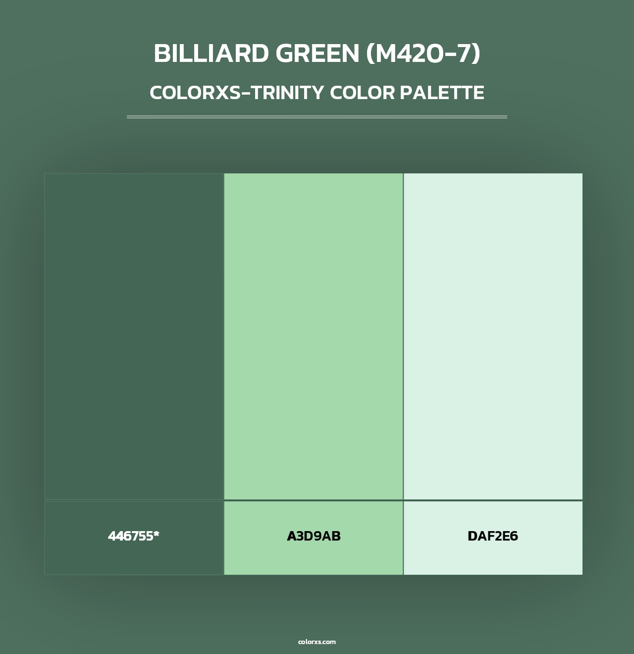 Billiard Green (M420-7) - Colorxs Trinity Palette