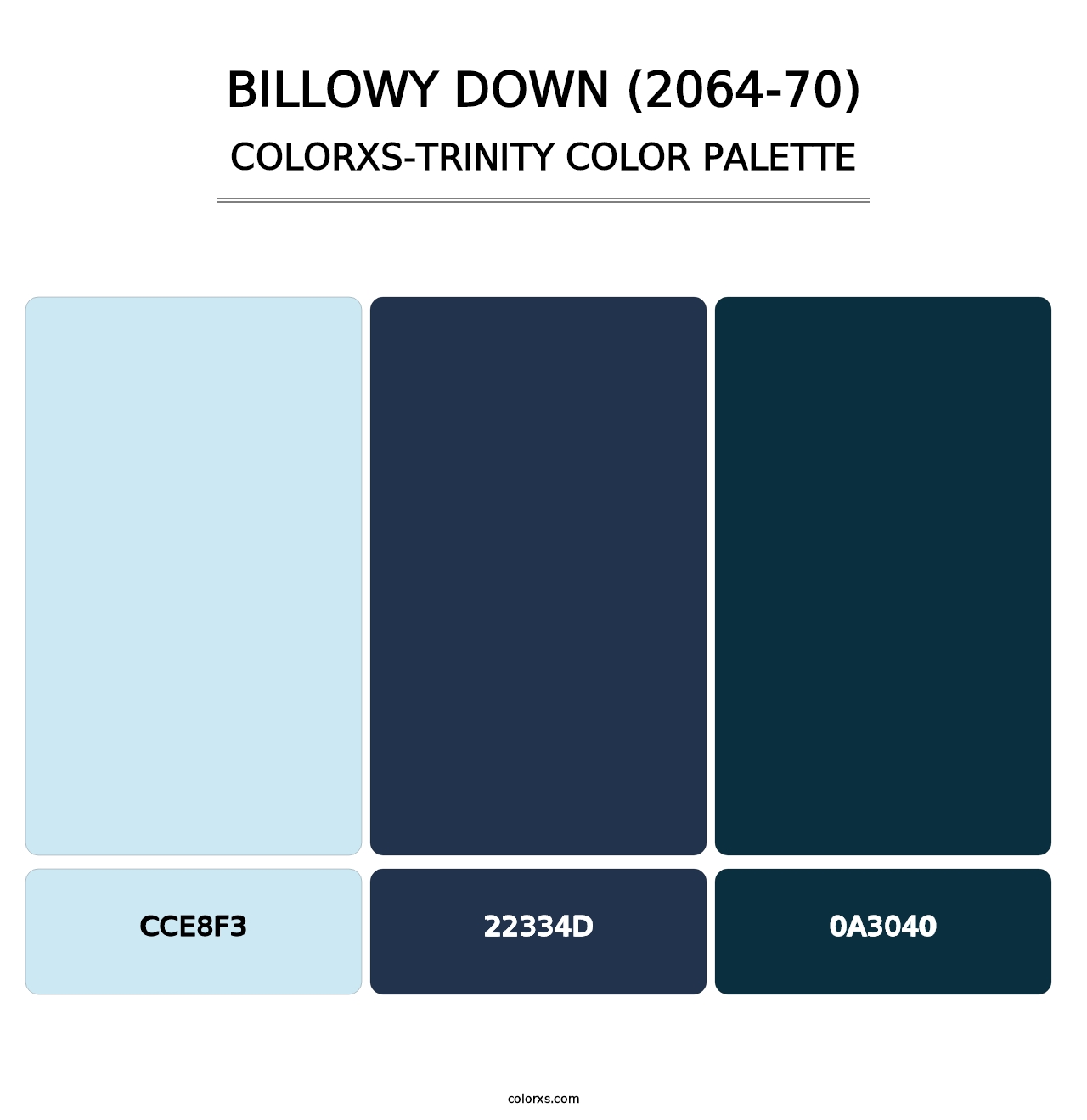 Billowy Down (2064-70) - Colorxs Trinity Palette