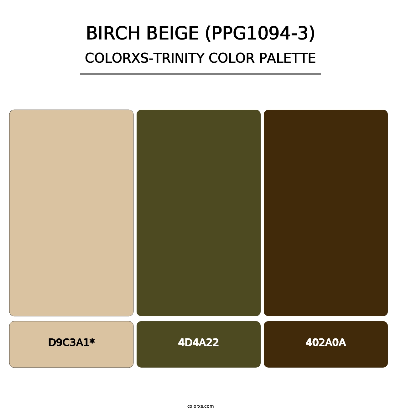 Birch Beige (PPG1094-3) - Colorxs Trinity Palette