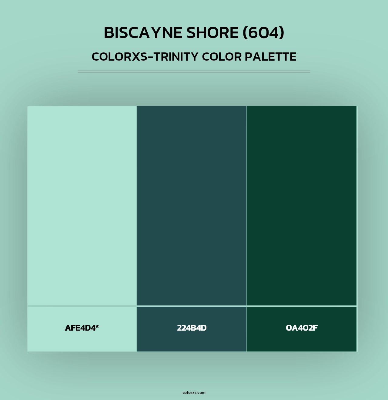 Biscayne Shore (604) - Colorxs Trinity Palette