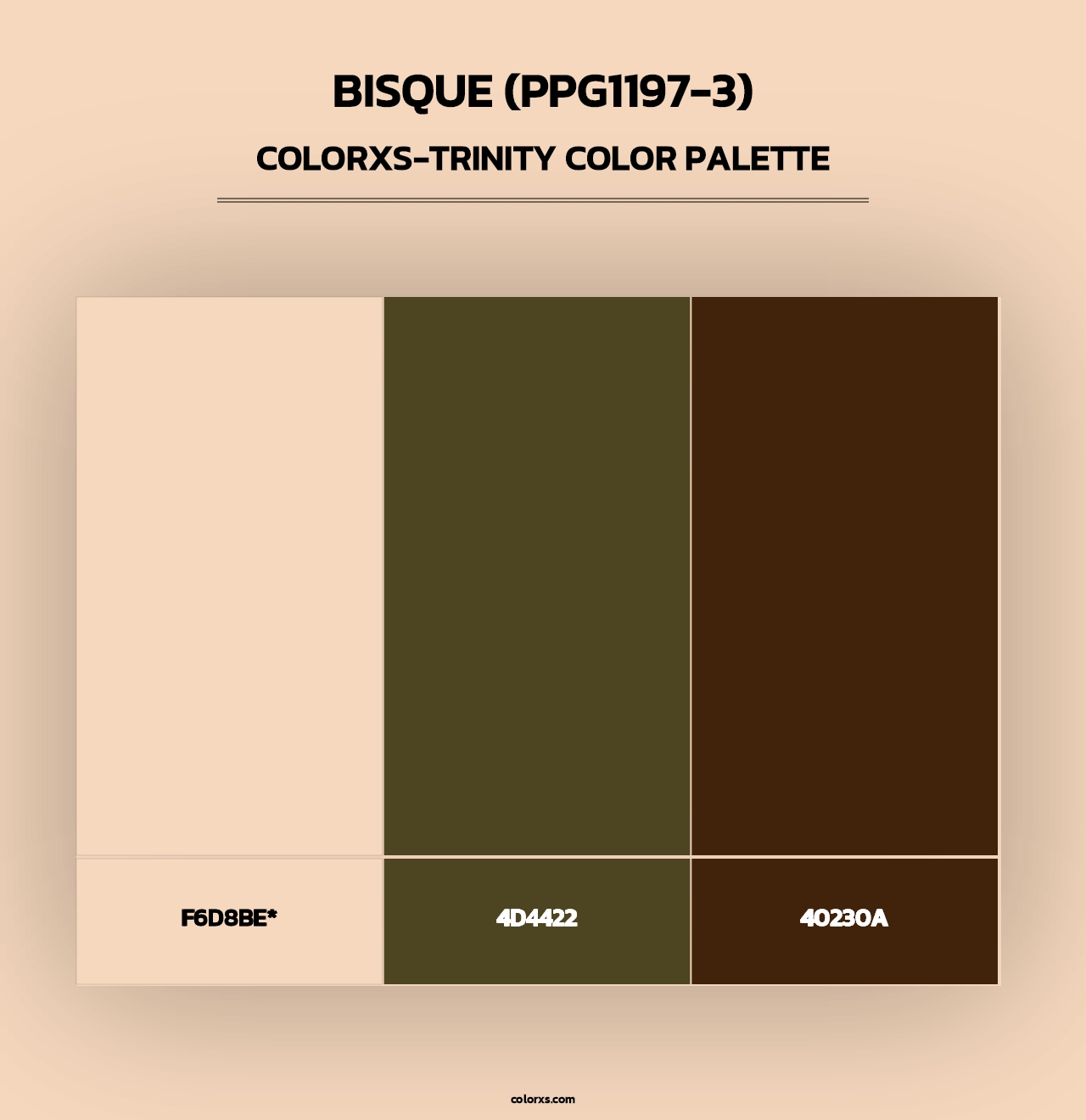 Bisque (PPG1197-3) - Colorxs Trinity Palette