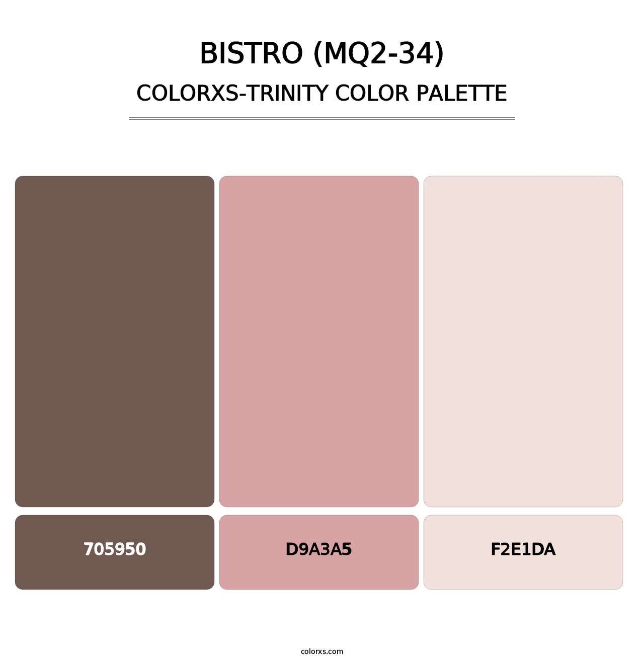 Bistro (MQ2-34) - Colorxs Trinity Palette