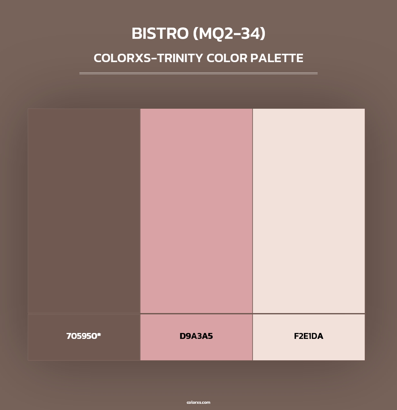 Bistro (MQ2-34) - Colorxs Trinity Palette